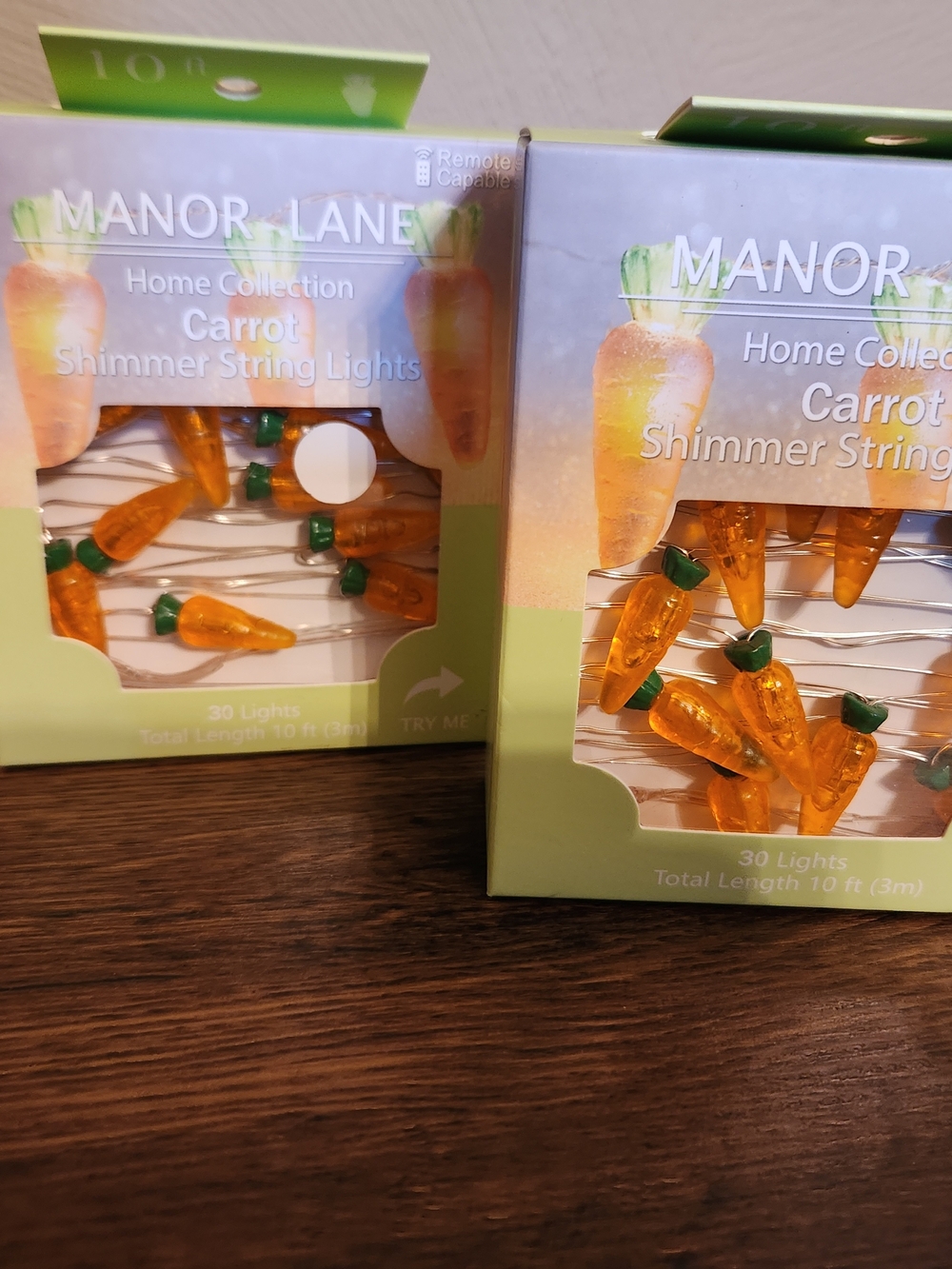 NEW Manor Lane 2 Pack Carrot String Lights